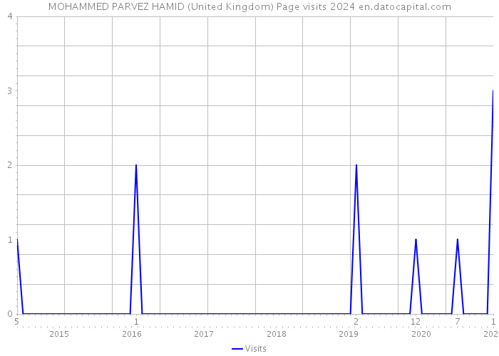 MOHAMMED PARVEZ HAMID (United Kingdom) Page visits 2024 