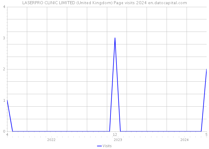 LASERPRO CLINIC LIMITED (United Kingdom) Page visits 2024 