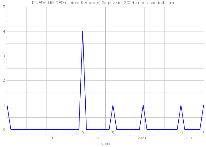 PINEDA LIMITED (United Kingdom) Page visits 2024 