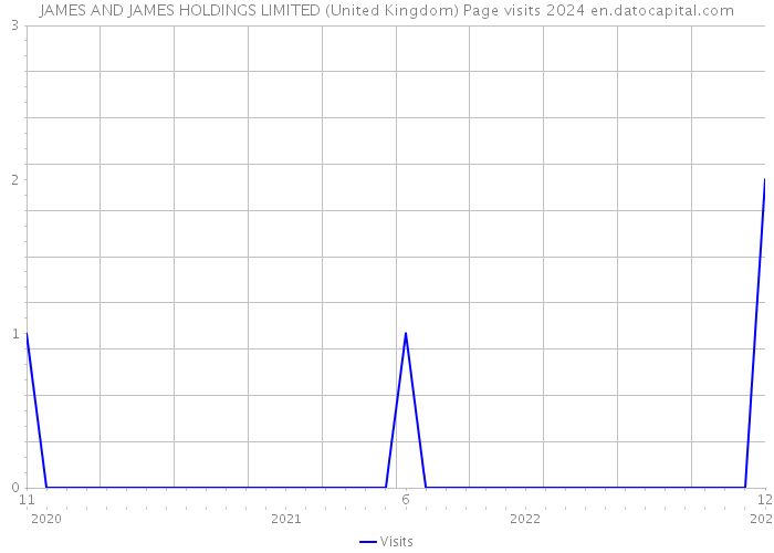 JAMES AND JAMES HOLDINGS LIMITED (United Kingdom) Page visits 2024 