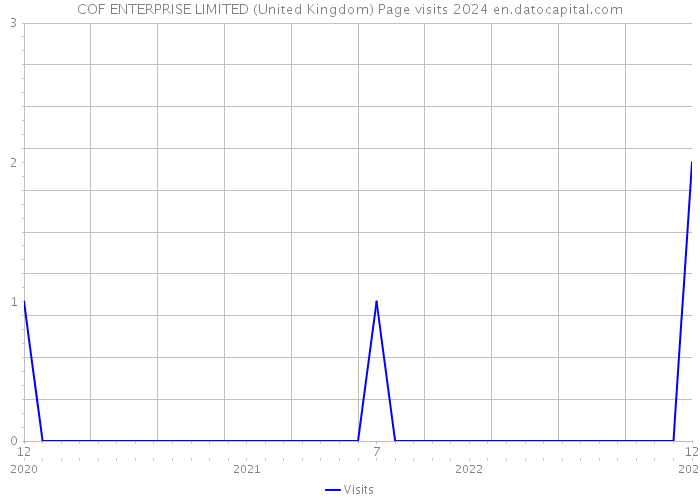 COF ENTERPRISE LIMITED (United Kingdom) Page visits 2024 