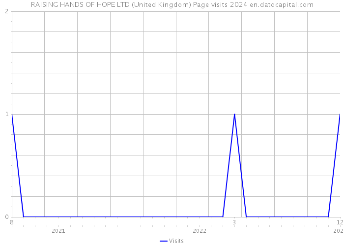 RAISING HANDS OF HOPE LTD (United Kingdom) Page visits 2024 