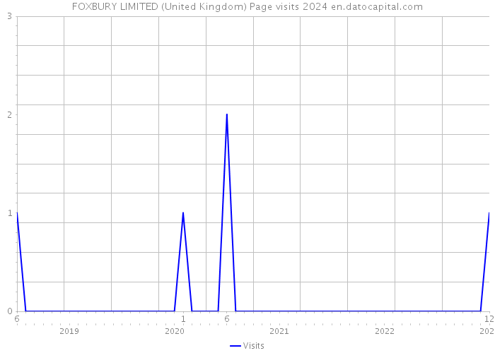 FOXBURY LIMITED (United Kingdom) Page visits 2024 