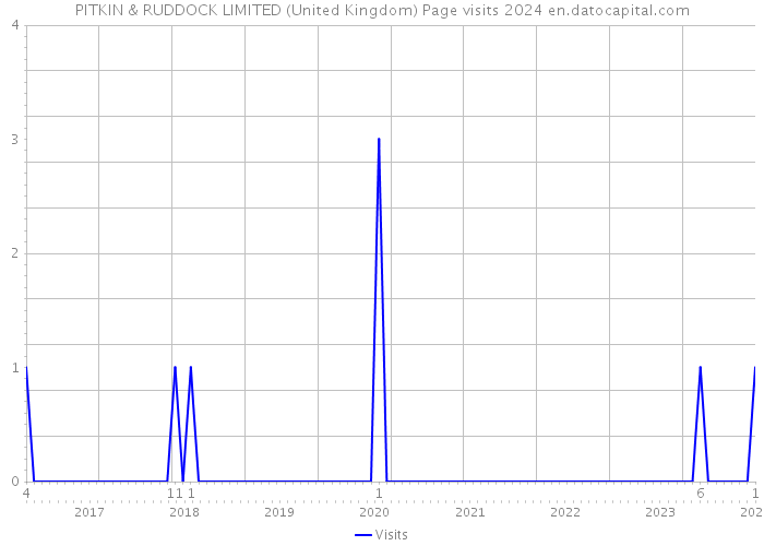 PITKIN & RUDDOCK LIMITED (United Kingdom) Page visits 2024 