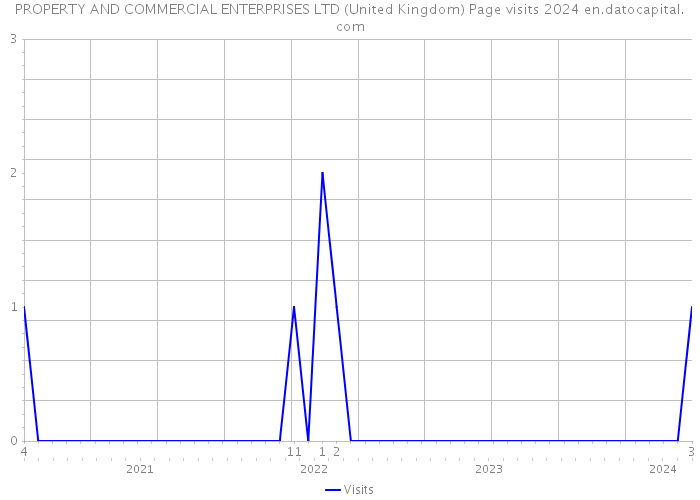 PROPERTY AND COMMERCIAL ENTERPRISES LTD (United Kingdom) Page visits 2024 