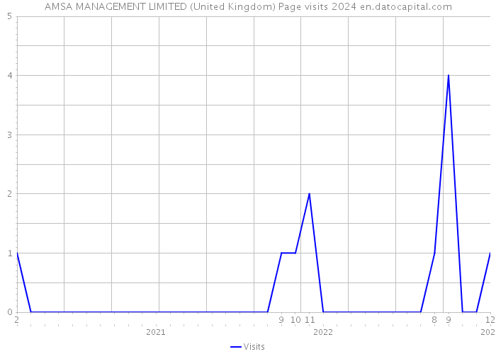 AMSA MANAGEMENT LIMITED (United Kingdom) Page visits 2024 
