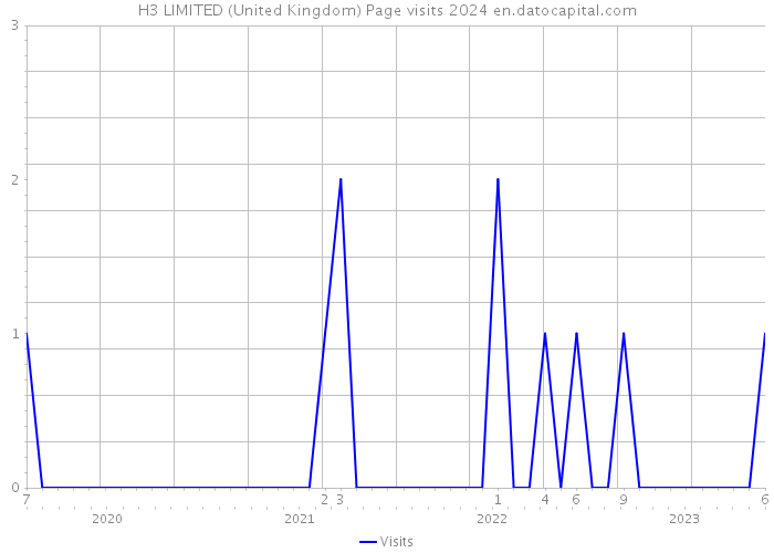H3 LIMITED (United Kingdom) Page visits 2024 
