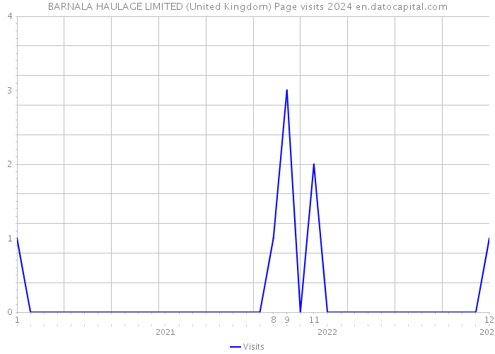 BARNALA HAULAGE LIMITED (United Kingdom) Page visits 2024 