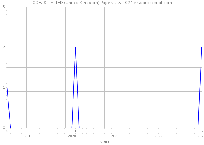 COEUS LIMITED (United Kingdom) Page visits 2024 