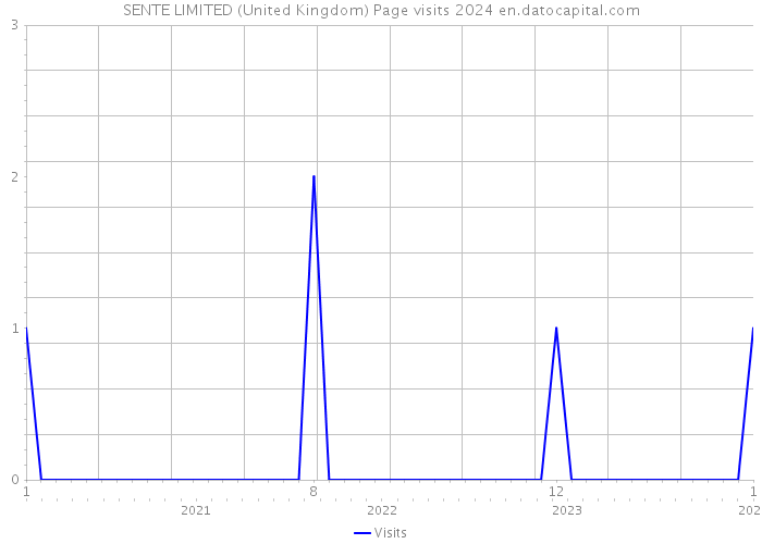 SENTE LIMITED (United Kingdom) Page visits 2024 