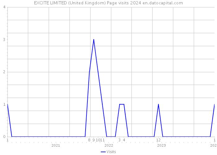 EXCITE LIMITED (United Kingdom) Page visits 2024 