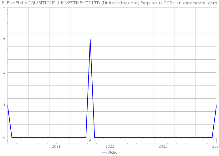 BLENHEIM ACQUISITIONS & INVESTMENTS LTD (United Kingdom) Page visits 2024 