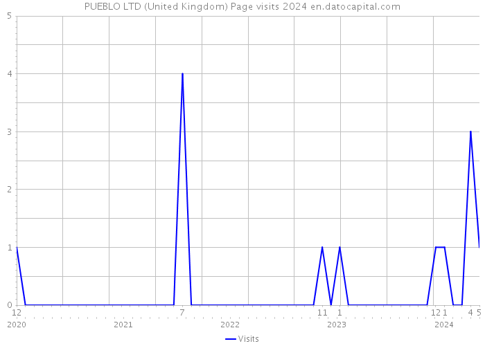 PUEBLO LTD (United Kingdom) Page visits 2024 