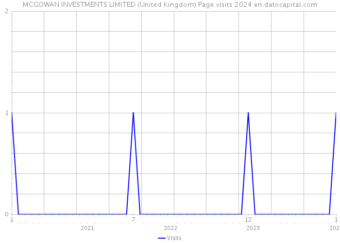 MCGOWAN INVESTMENTS LIMITED (United Kingdom) Page visits 2024 