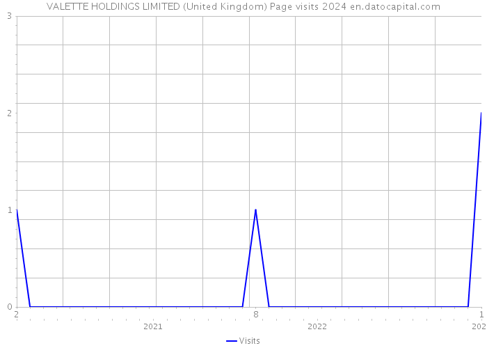 VALETTE HOLDINGS LIMITED (United Kingdom) Page visits 2024 