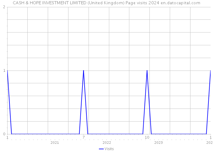 CASH & HOPE INVESTMENT LIMITED (United Kingdom) Page visits 2024 