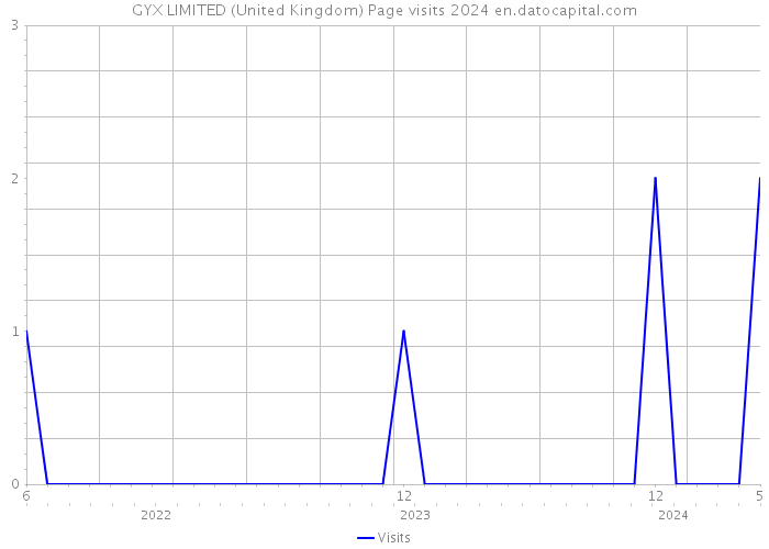 GYX LIMITED (United Kingdom) Page visits 2024 