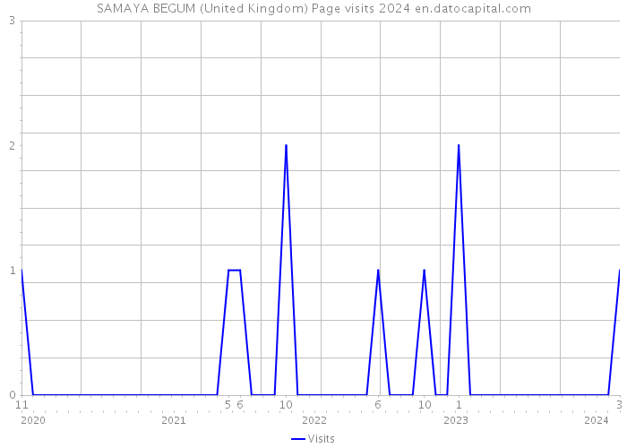 SAMAYA BEGUM (United Kingdom) Page visits 2024 