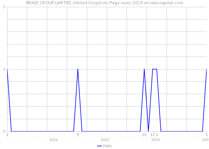 BRAID GROUP LIMITED (United Kingdom) Page visits 2024 