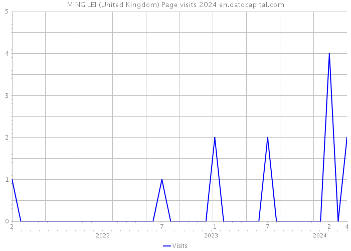 MING LEI (United Kingdom) Page visits 2024 