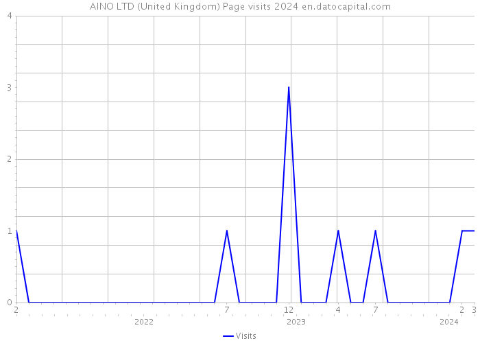 AINO LTD (United Kingdom) Page visits 2024 