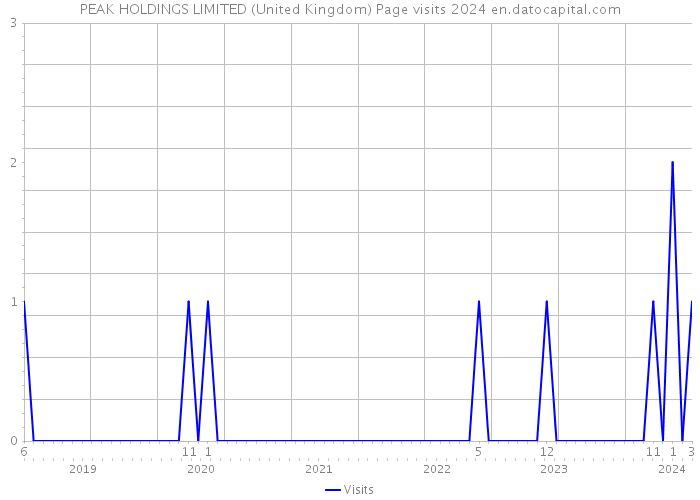 PEAK HOLDINGS LIMITED (United Kingdom) Page visits 2024 