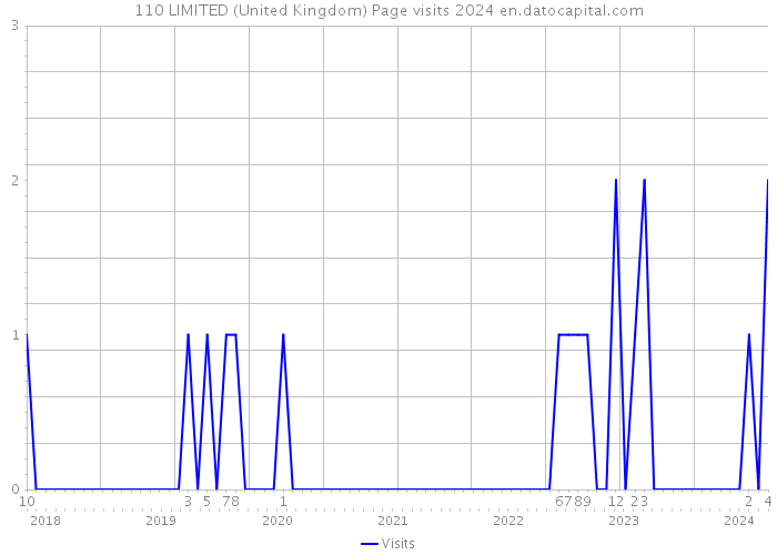 110 LIMITED (United Kingdom) Page visits 2024 