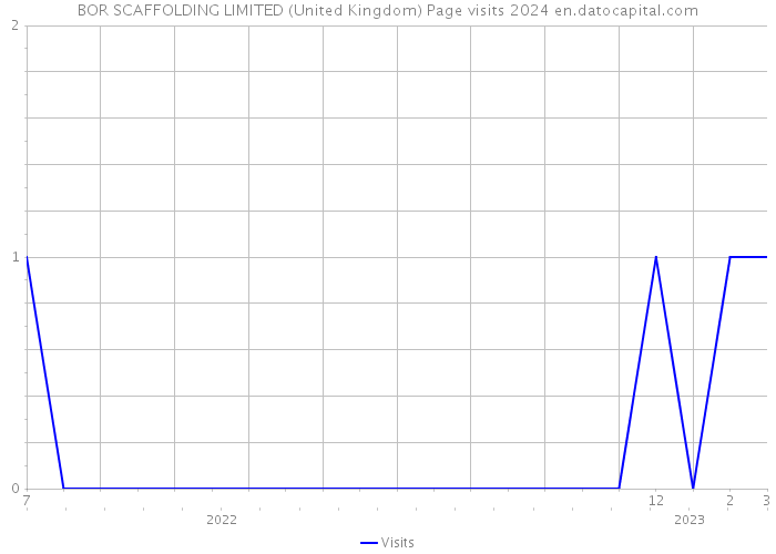 BOR SCAFFOLDING LIMITED (United Kingdom) Page visits 2024 