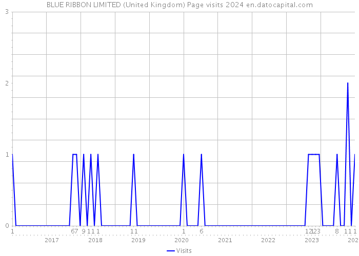 BLUE RIBBON LIMITED (United Kingdom) Page visits 2024 