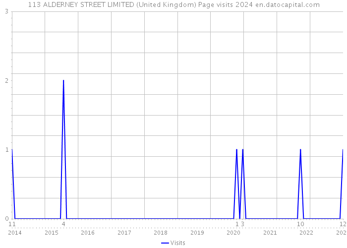 113 ALDERNEY STREET LIMITED (United Kingdom) Page visits 2024 