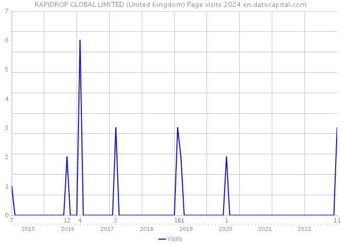 RAPIDROP GLOBAL LIMITED (United Kingdom) Page visits 2024 