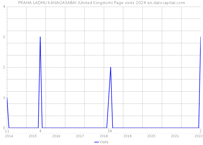 PRAHA LADHU KANAGASABAI (United Kingdom) Page visits 2024 
