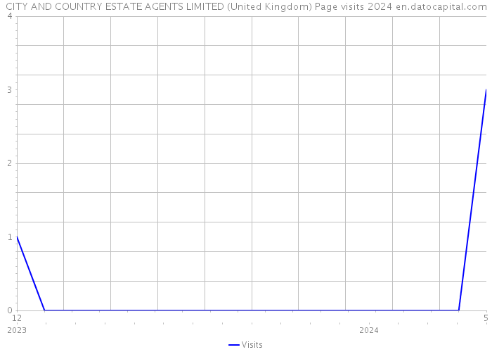 CITY AND COUNTRY ESTATE AGENTS LIMITED (United Kingdom) Page visits 2024 