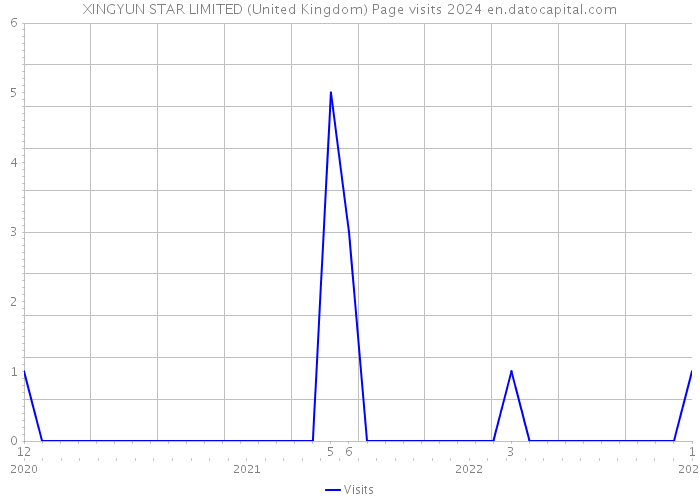 XINGYUN STAR LIMITED (United Kingdom) Page visits 2024 