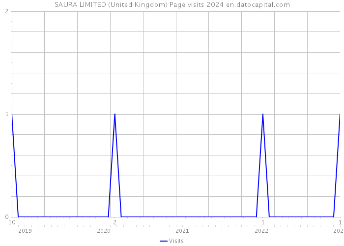 SAURA LIMITED (United Kingdom) Page visits 2024 