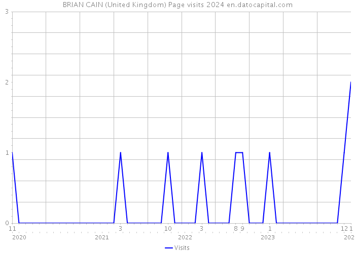 BRIAN CAIN (United Kingdom) Page visits 2024 