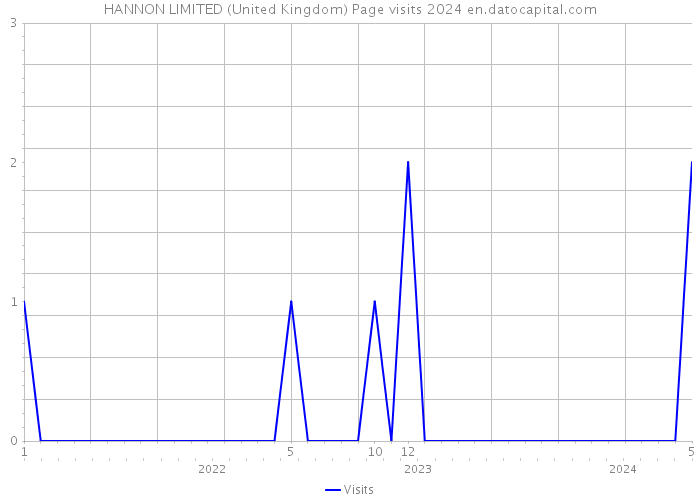 HANNON LIMITED (United Kingdom) Page visits 2024 