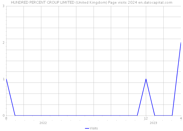 HUNDRED PERCENT GROUP LIMITED (United Kingdom) Page visits 2024 
