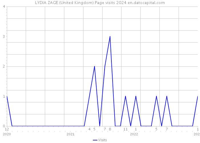 LYDIA ZAGE (United Kingdom) Page visits 2024 
