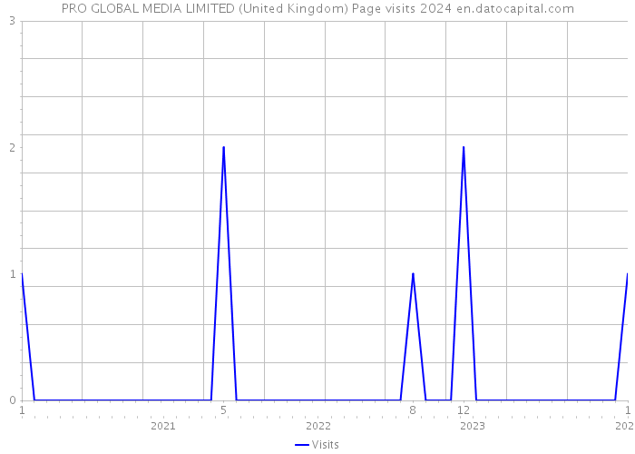 PRO GLOBAL MEDIA LIMITED (United Kingdom) Page visits 2024 