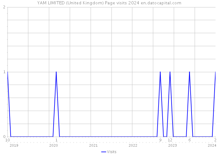 YAM LIMITED (United Kingdom) Page visits 2024 