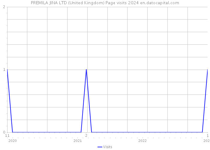 PREMILA JINA LTD (United Kingdom) Page visits 2024 