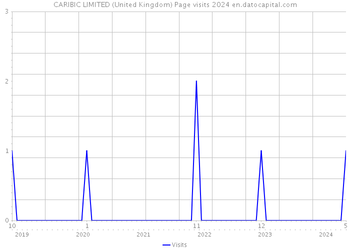 CARIBIC LIMITED (United Kingdom) Page visits 2024 