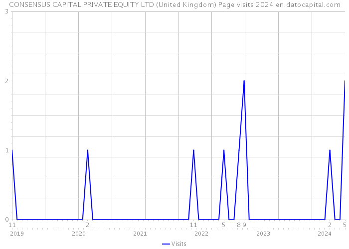 CONSENSUS CAPITAL PRIVATE EQUITY LTD (United Kingdom) Page visits 2024 