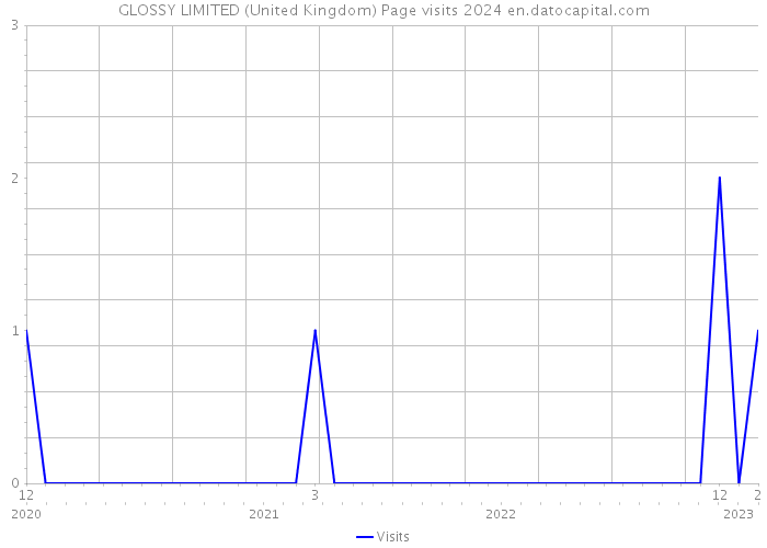 GLOSSY LIMITED (United Kingdom) Page visits 2024 