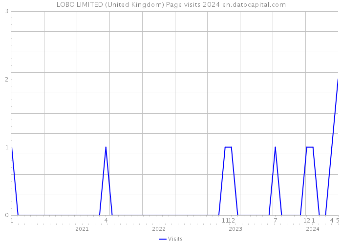 LOBO LIMITED (United Kingdom) Page visits 2024 