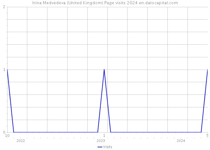 Irina Medvedeva (United Kingdom) Page visits 2024 