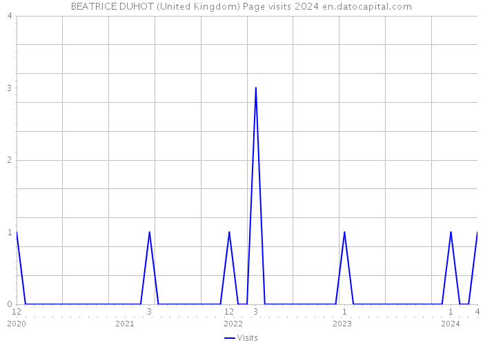 BEATRICE DUHOT (United Kingdom) Page visits 2024 