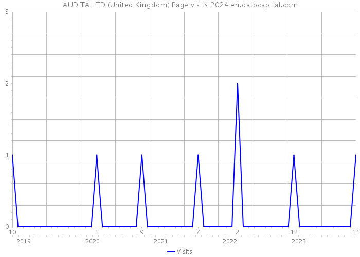 AUDITA LTD (United Kingdom) Page visits 2024 