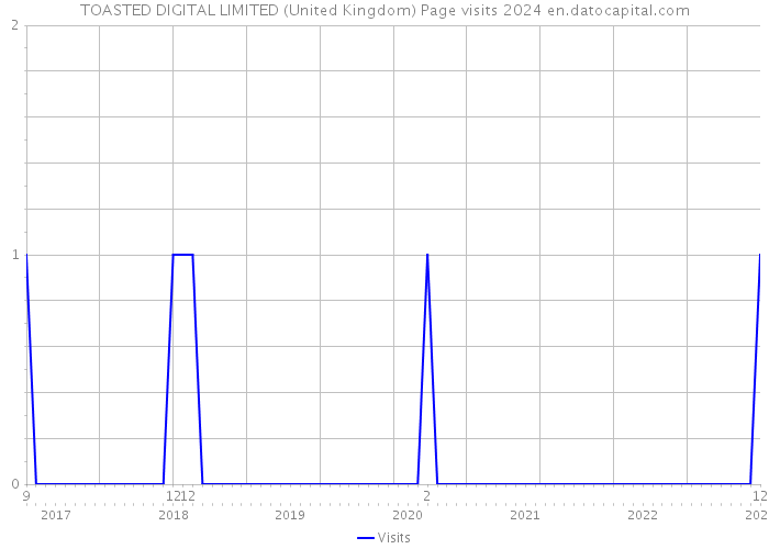 TOASTED DIGITAL LIMITED (United Kingdom) Page visits 2024 